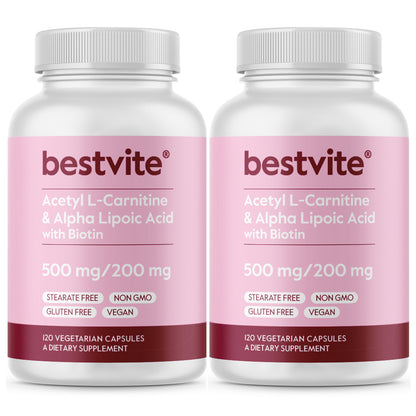 Acetyl L-Carnitine 500mg & Alpha Lipoic Acid 200mg