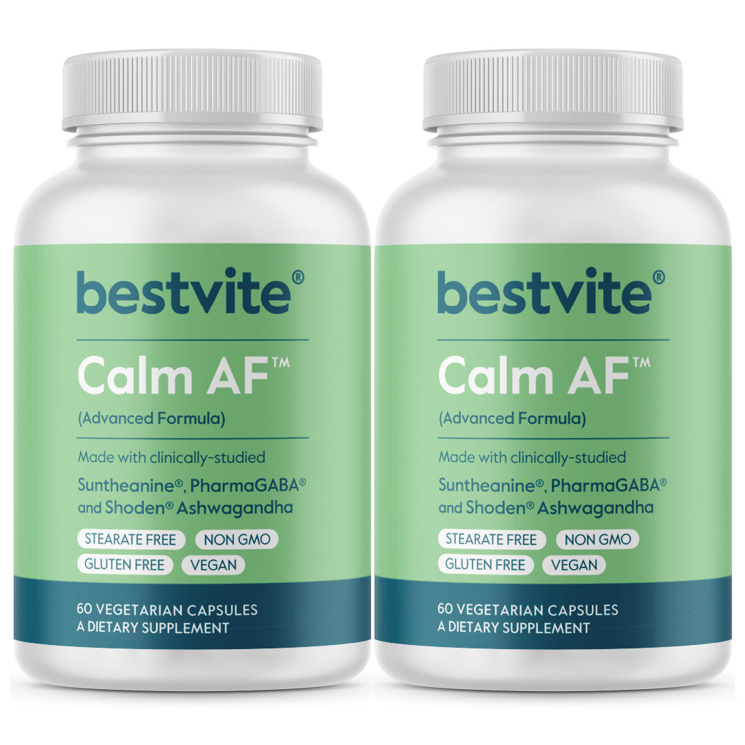 Calm AF (Advanced Formula) with Suntheanine®, PharmaGABA® and Shoden® Ashwagandha