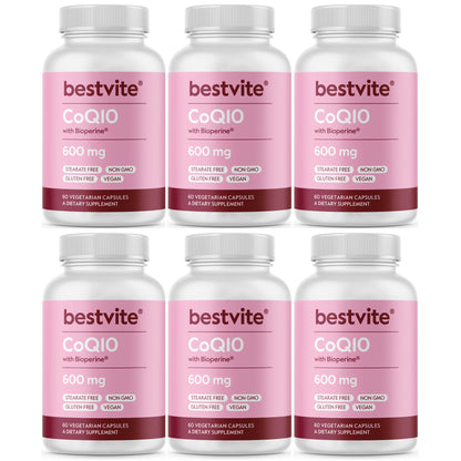 Ultra Absorption CoQ10 (CoEnzyme Q10) 600mg with Bioperine