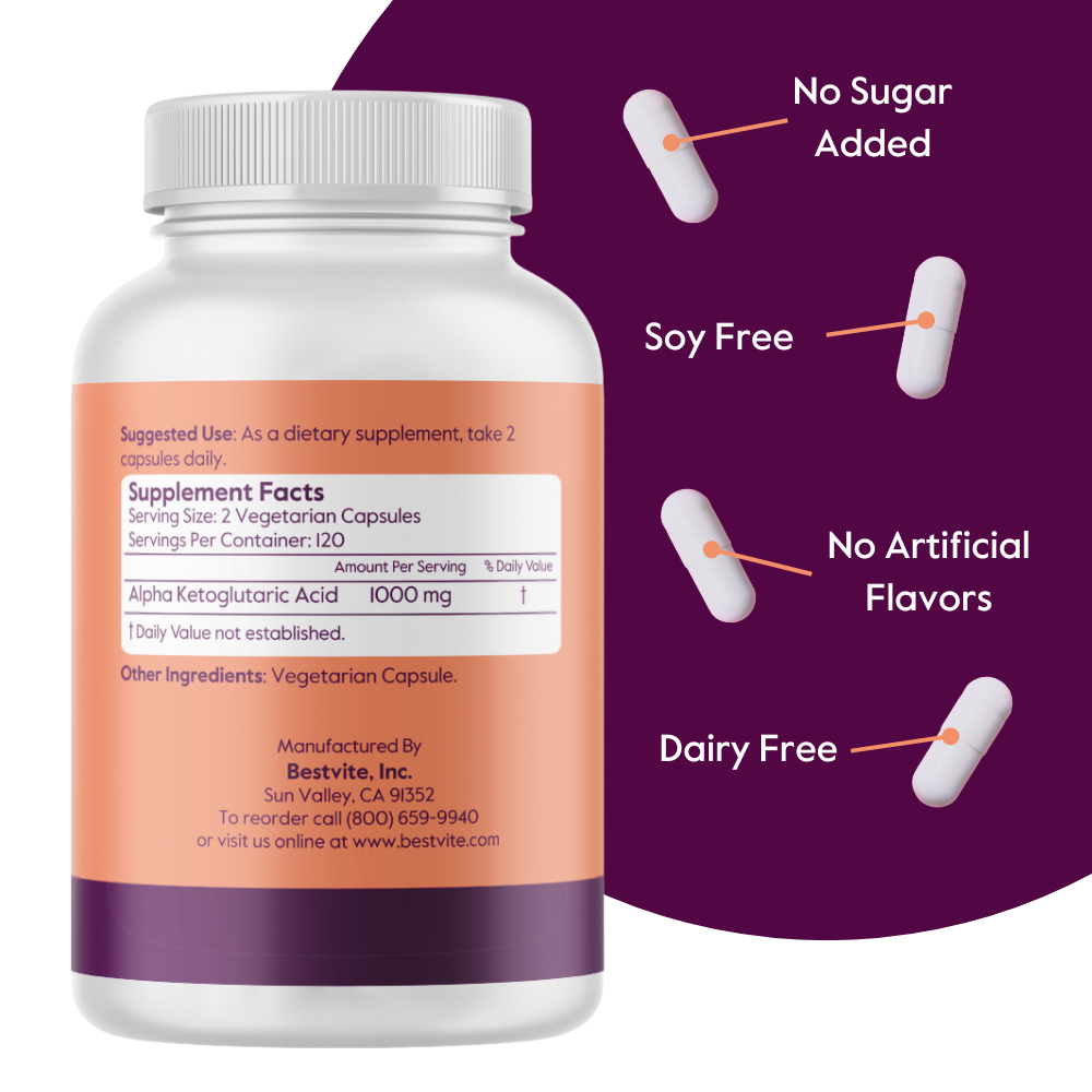 Alpha Ketoglutaric Acid (AKG) 500mg