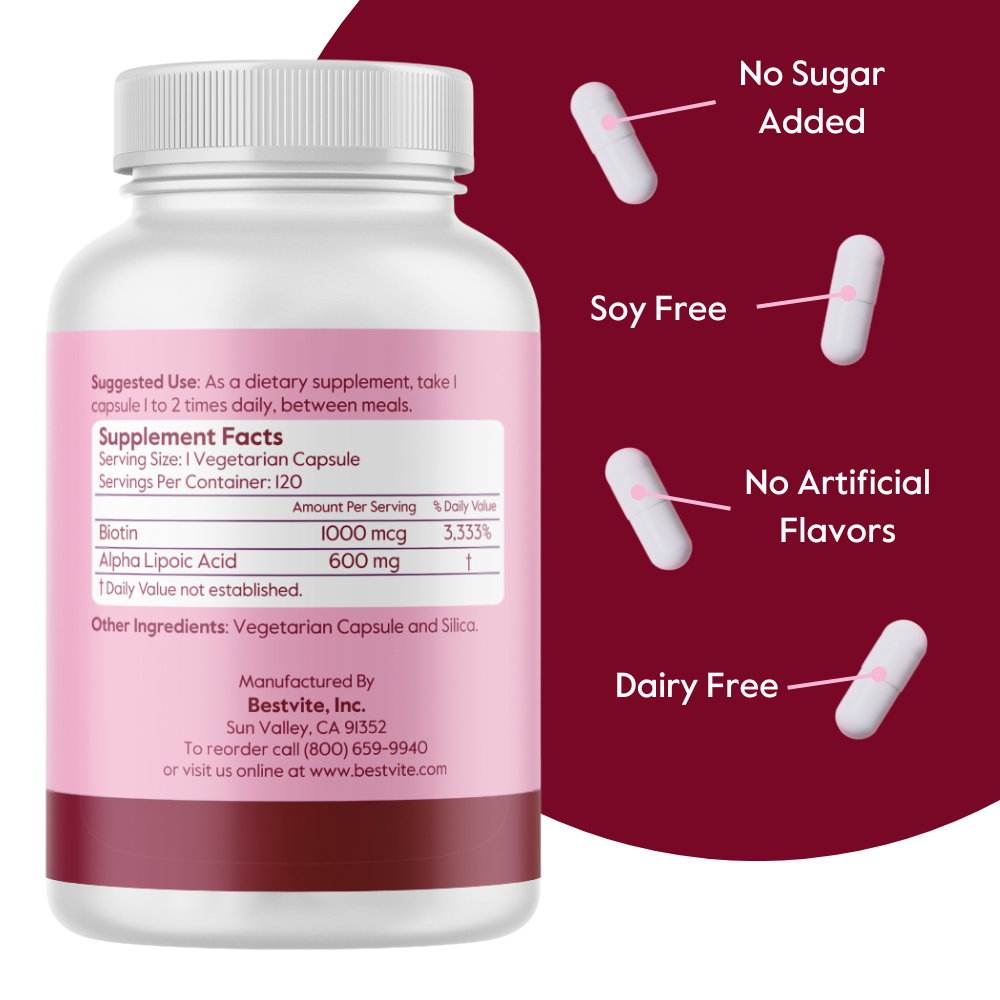 Alpha Lipoic Acid 600mg with Biotin
