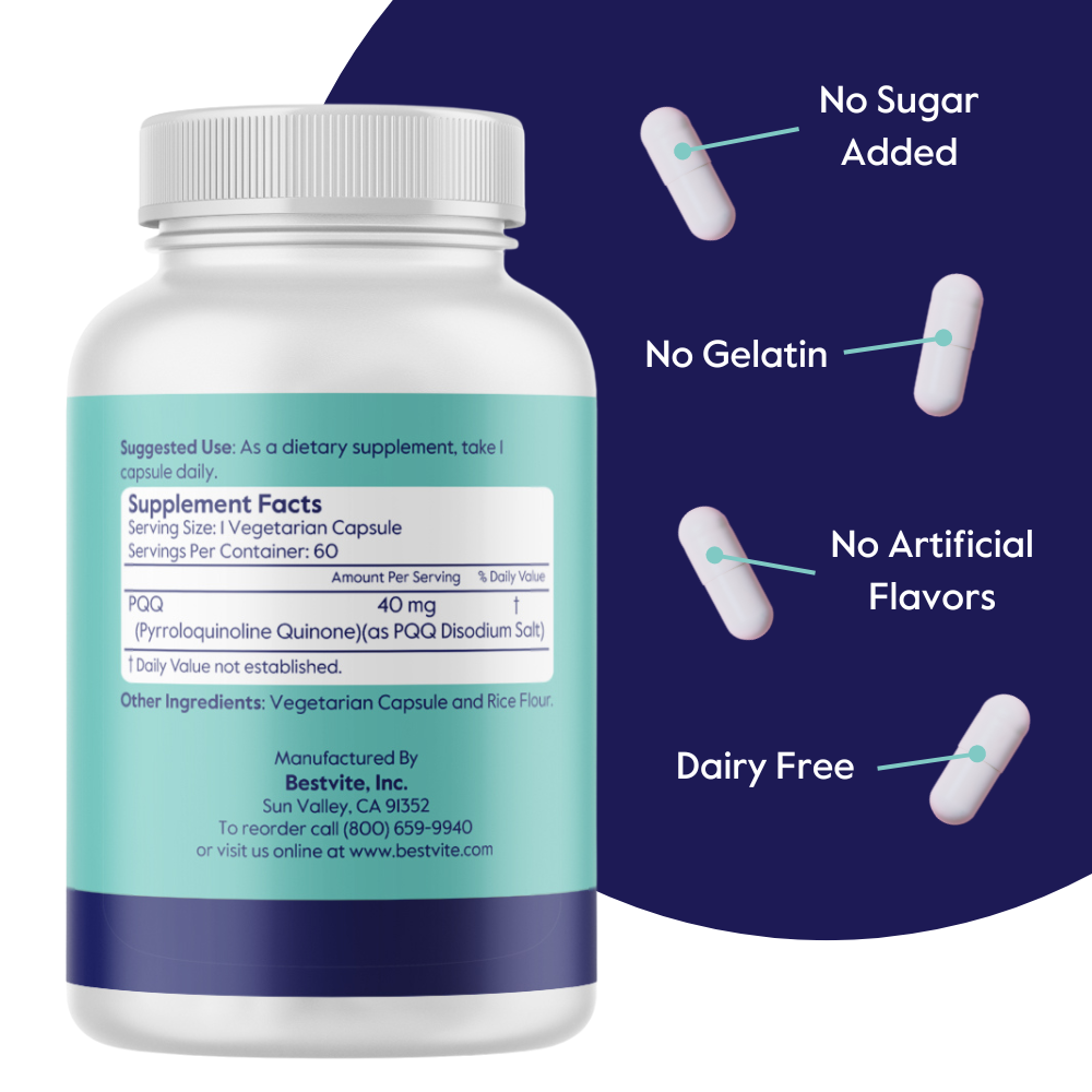 PQQ (Pyrroloquinoline Quinone) 40mg